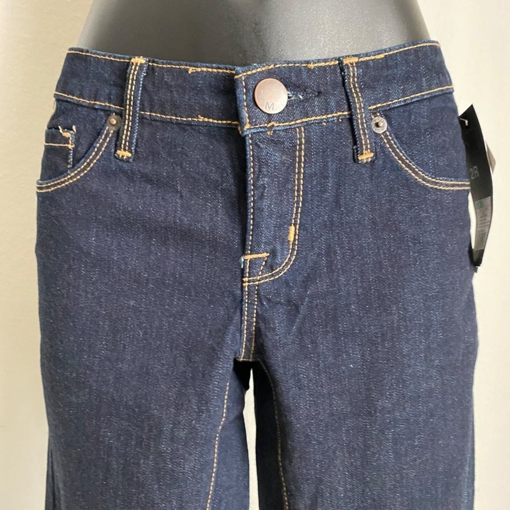 Mossimo sz 2 dark blue modern fit Straight dark denim jeans NWT Preppy - Picture 3 of 11